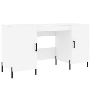 vidaXL skrivebord 140x50x75 cm konstrueret tr&aelig; hvid