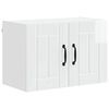 vidaXL K&oslash;kkenv&aelig;gskabe V&aelig;gmonteret 2 pcs H&oslash;j gloss hvid 60 x 31 x 40 cm