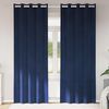 vidaXL M&oslash;rkl&aelig;gningsgardiner 2 pcs M&oslash;rk bl&aring; 140 x 245 cm Fl&oslash;jl