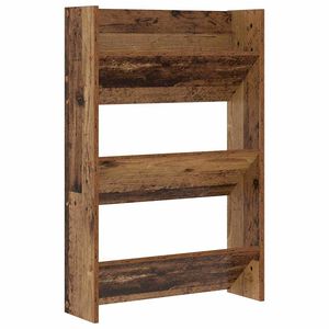 vidaXL Sko skab 60 x 18 x 90 cm Konstrueret tr&aelig; Gammelt tr&aelig;