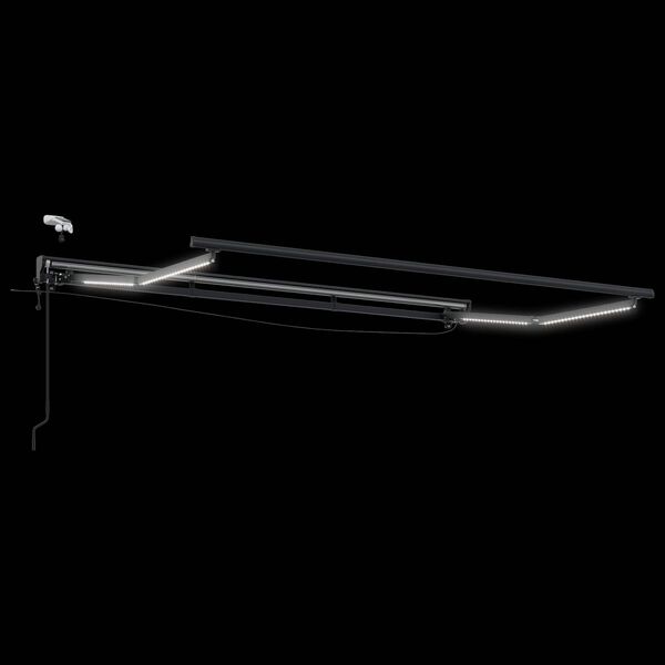 vidaXL Elektrisk Markisedugramme med LED Antracit 2,5 x 2 m Aluminium
