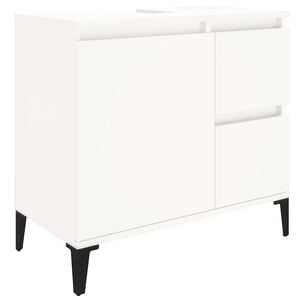 vidaXL badev&aelig;relsesskab 65x33x60 cm konstrueret tr&aelig; hvid