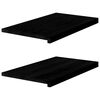 vidaXL vindueskarme 2 stk brunsort 70x40x2 cm massivt egetr&aelig;