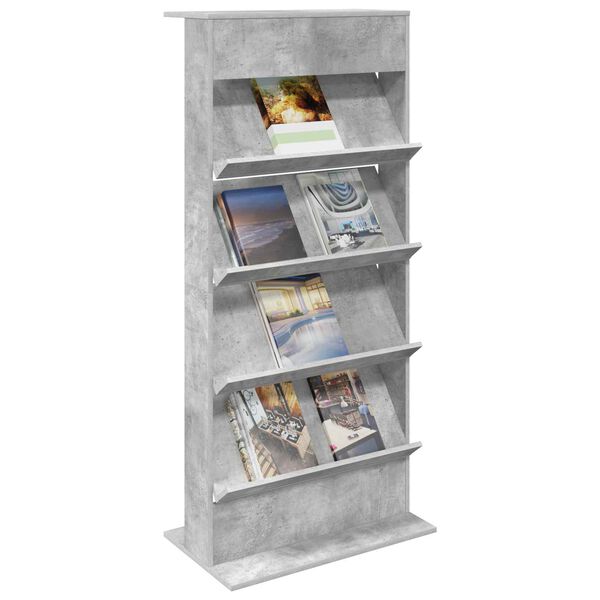 vidaXL Magasin Rack Beton Gr&aring; 70 x 41 x 156 cm Konstrueret tr&aelig;