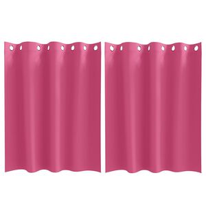 vidaXL M&oslash;rkl&aelig;gningsgardiner med ringe 2 pcs Lys Pink 140 x 140 cm