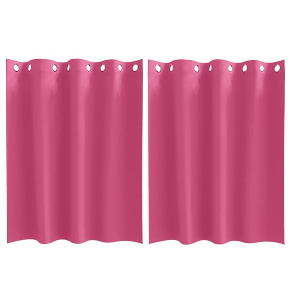 vidaXL M&oslash;rkl&aelig;gningsgardiner med ringe 2 pcs Lys Pink 140 x 140 cm