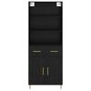 vidaXL Highboard med skuffe Sort eg 69,5 x 34 x 180 cm Konstrueret tr&aelig;