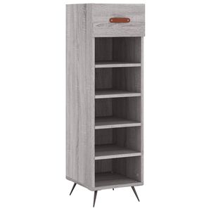 vidaXL skoreol 30x35x105 cm konstrueret tr&aelig; gr&aring; sonoma-eg