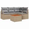 vidaXL Havesofa S&aelig;t 5 stk. Beige polyrattan