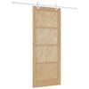 vidaXL Skyded&oslash;r Natur og hvid 86 x 211 cm Massivt fyrretr&aelig;