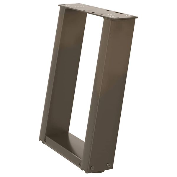 vidaXL sofabordsben U-formet 2 stk. naturst&aring;l 38 x (42-43) cm st&aring;l