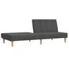 vidaXL 2-personers sovesofa med fodskammel stof m&oslash;rkegr&aring;