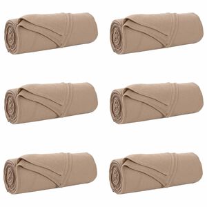 vidaXL Kastet&aelig;pper 6 stk. Camel 350 x 270 cm 8.09 kg Fleece