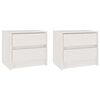 vidaXL sengeborde 2 stk. 40x30,5x35,5 cm massivt fyrretr&aelig; hvid