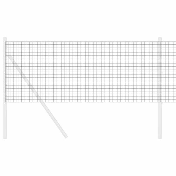vidaXL Svejset Trådhegn Grå 0.8 x 25 m Stål