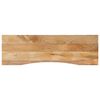 vidaXL bordplade med kurvet form 160x50x2,5 cm ru massivt mangotr&aelig;