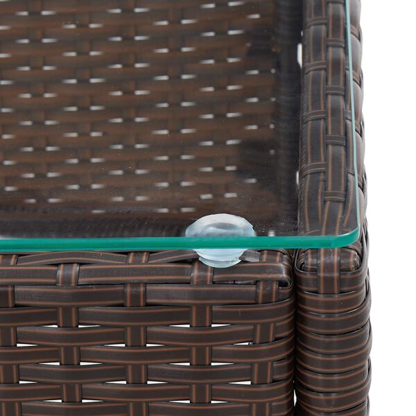 vidaXL sofabord 60x40x36 cm polyrattan brun