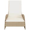 vidaXL liggestol med hynde 60x205x73 cm polyrattan beige
