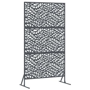 vidaXL Privatlivssk&aelig;rm 100 x 50 x 180 cm St&aring;l Antracit