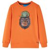 Sweatshirt til b&oslash;rn orange str. 116