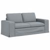 vidaXL Sofa 2 pcs Lysegr&aring; 182 x 80 x 82 cm Stof