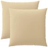 vidaXL Pudebetr&aelig;k 2 pcs HEERLEN Beige 60 x 60 cm Polyester