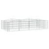 vidaXL buet gabion-h&oslash;jbed 200x100x50 cm galvaniseret jern
