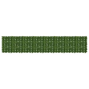 vidaXL Altanscreen med blade Gr&oslash;n 400 x 75 cm Polyethylen og stof