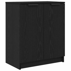 vidaXL Sko skab med hylde Sort eg 59 x 35 x 70 cm Konstrueret tr&aelig;