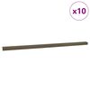 vidaXL Trinkantprofiler 10 pcs Brun 67 cm Aluminium