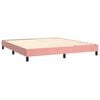 vidaXL Boxspring sengeramme 160x200 cm fl&oslash;jl pink