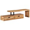 vidaXL TV-bord (118-200) x 30 x 40 cm massivt tr&aelig; akacie