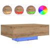 vidaXL Sofabord Artisan Egetr&aelig; 85 x 55 x 31 cm Konstrueret tr&aelig;