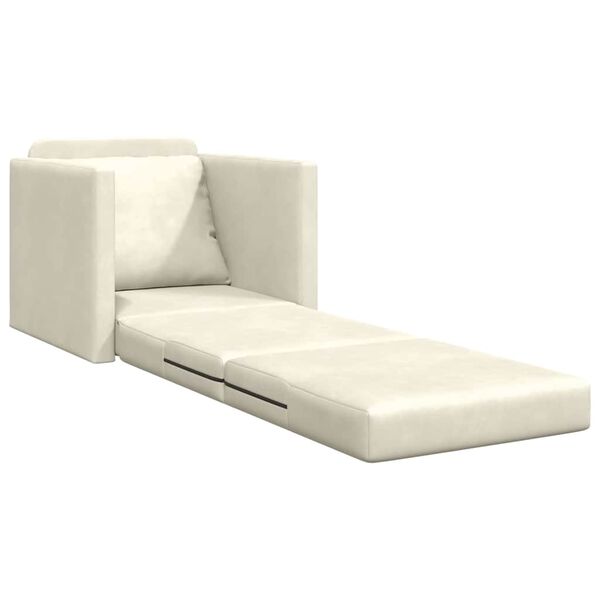 vidaXL Sovesofa 60cm Creme Fl&oslash;jl