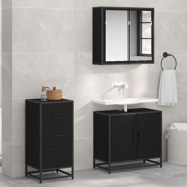 vidaXL Sideboard Sort eg 35.5 x 35 x 76 cm