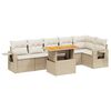 vidaXL sofas&aelig;t til haven 7 dele med hynder polyrattan beige