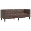 vidaXL 3-personers Chesterfield-sofa kunstl&aelig;der sort
