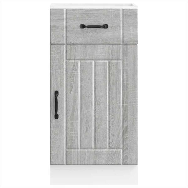 vidaXL k&oslash;kkenunderskab Lucca konstrueret tr&aelig; gr&aring; sonoma