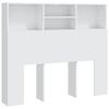 vidaXL sengegavl med opbevaring 120x19x103,5 cm hvid