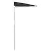 vidaXL halv parasol med stang 180x90 cm sort