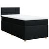 vidaXL kontinentalseng med madras 80x200 cm stof sort