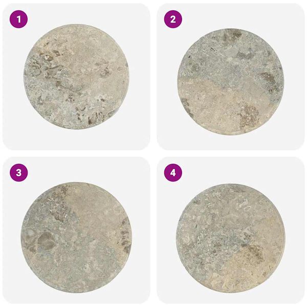 vidaXL bordplade &Oslash;50x2,5 cm marmor gr&aring;