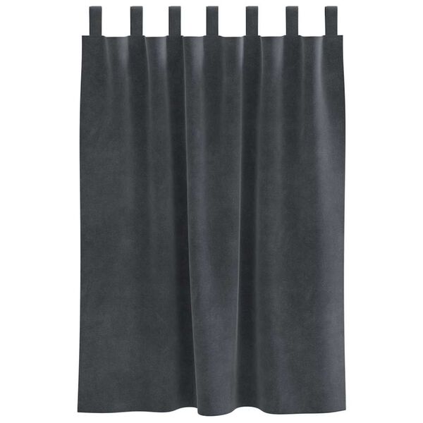 vidaXL M&oslash;rkl&aelig;gningsgardiner 2 pcs Lysegr&aring; 140 x 140 cm Fl&oslash;jl