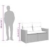vidaXL 2-personers havesofa med hynder polyrattan beige