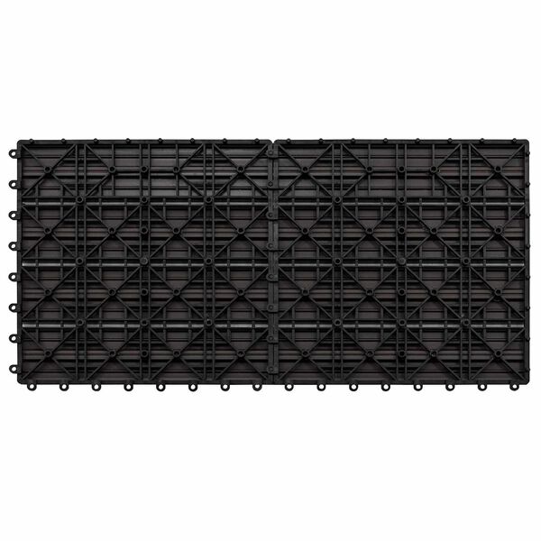 vidaXL Terrasse Flise 6 pcs M&oslash;rk Brun 60 x 30 cm WPC