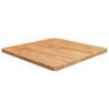 vidaXL firkantet bordplade 60x60x2,5 cm behandlet massivt eg lysebrun
