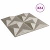 vidaXL V&aelig;gpaneler 24 pcs Origami Beton 50 x 50 cm XPS Skum