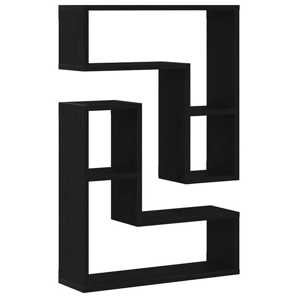 vidaXL V&aelig;ghylde 2 pcs Sort eg 50 x 15 x 85 cm Konstrueret tr&aelig;