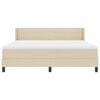 vidaXL Box spring seng med madras Creme 200 x 180 cm Polyester