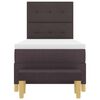vidaXL Box spring seng med madras M&oslash;rkebrun 80 x 200 cm Stof